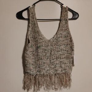 Love Knits Crochet Fringe Tank Top – NWT